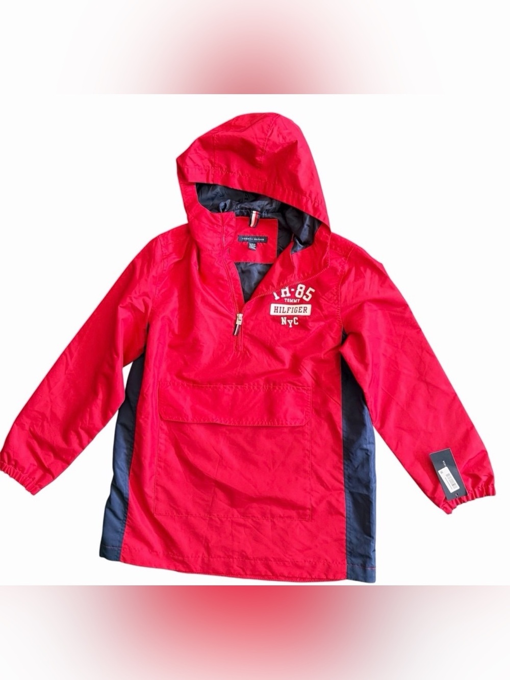 Tommy Hilfiger TH-85 Boys Hooded Colorblock Half-Zip Anorak Jacket L G 14/16